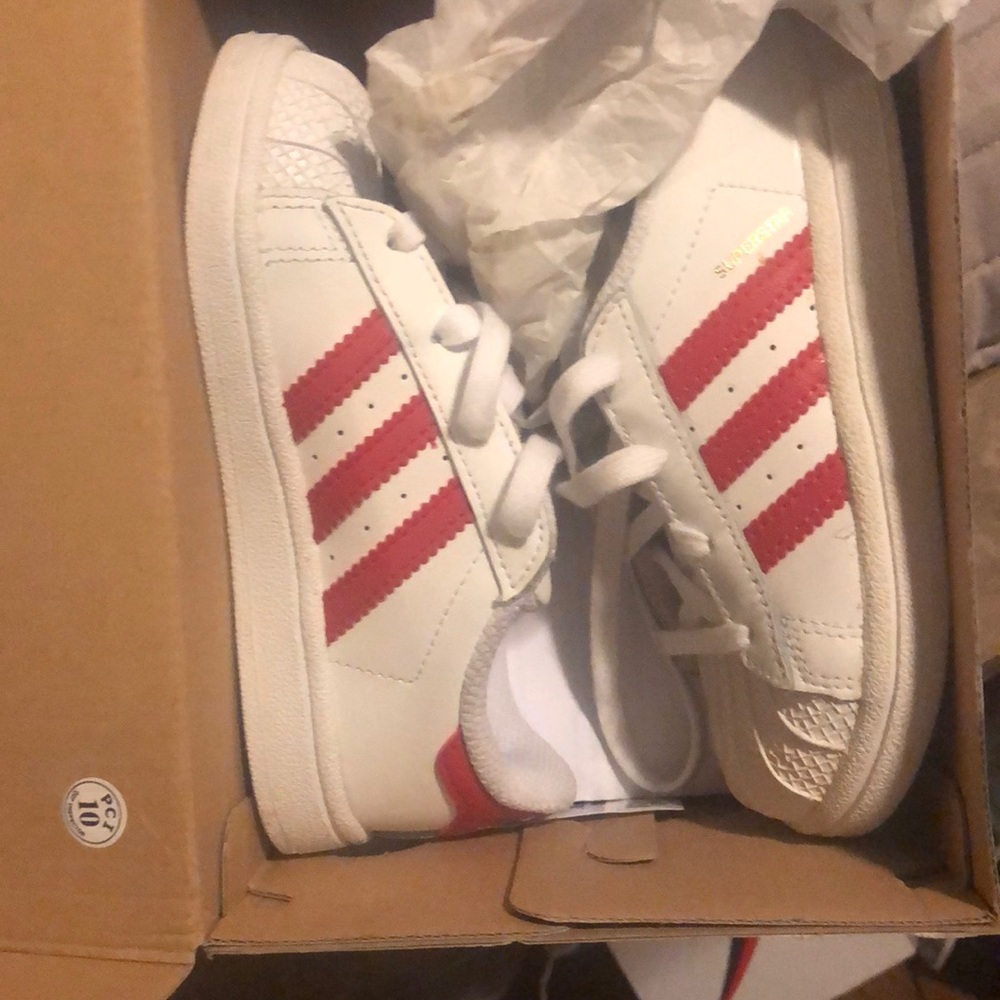 Red and white original Adidas
